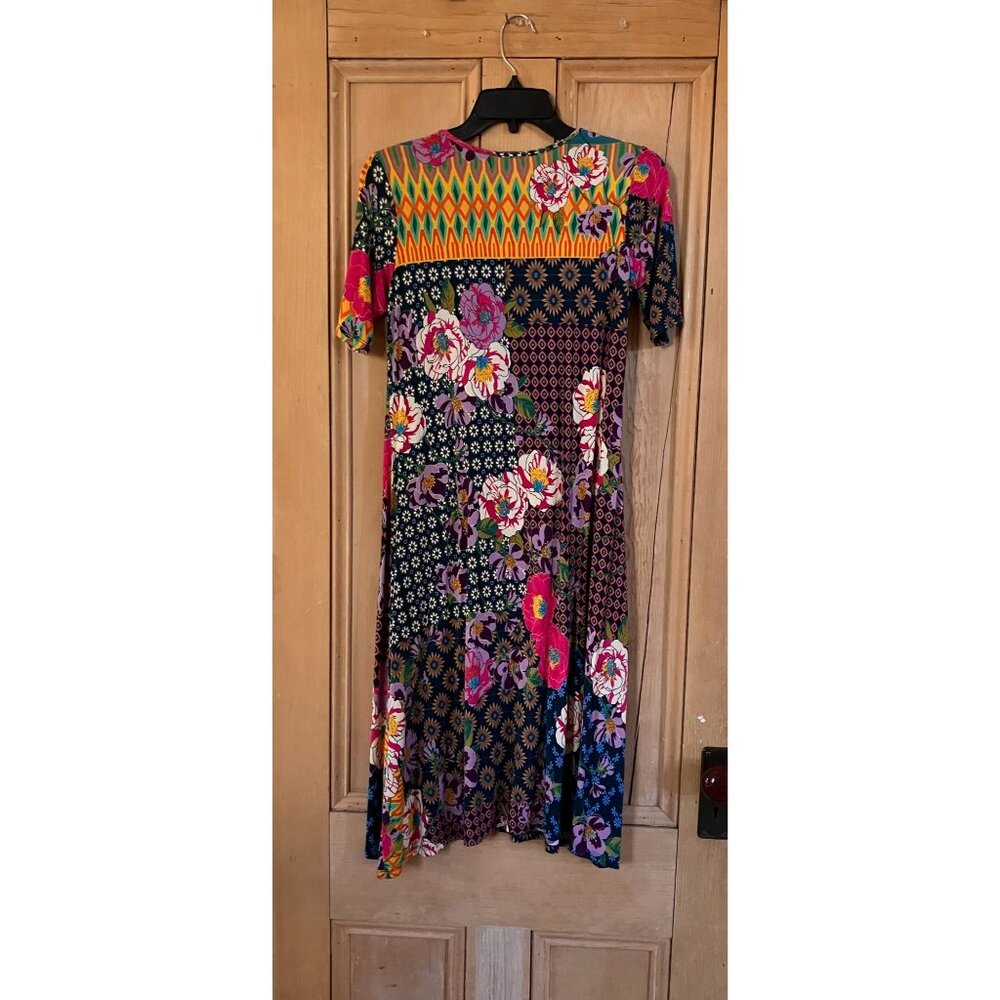 Johnny Was Womens Maggie Multi-Pattern Floral Stretch Midi Dress XS Pink SP NWOT - Picture 9 of 12